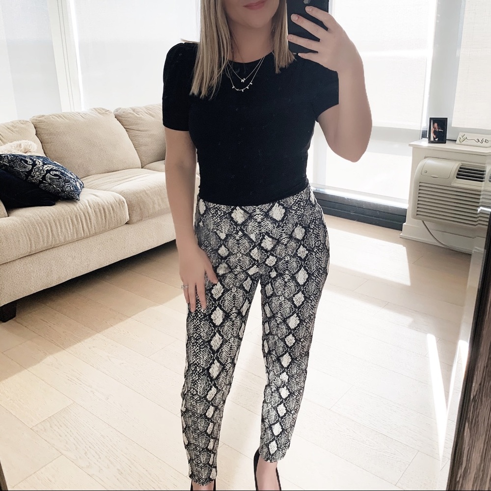 Snakeskin Jogger Stretchy Pants - Picture 1 of 6